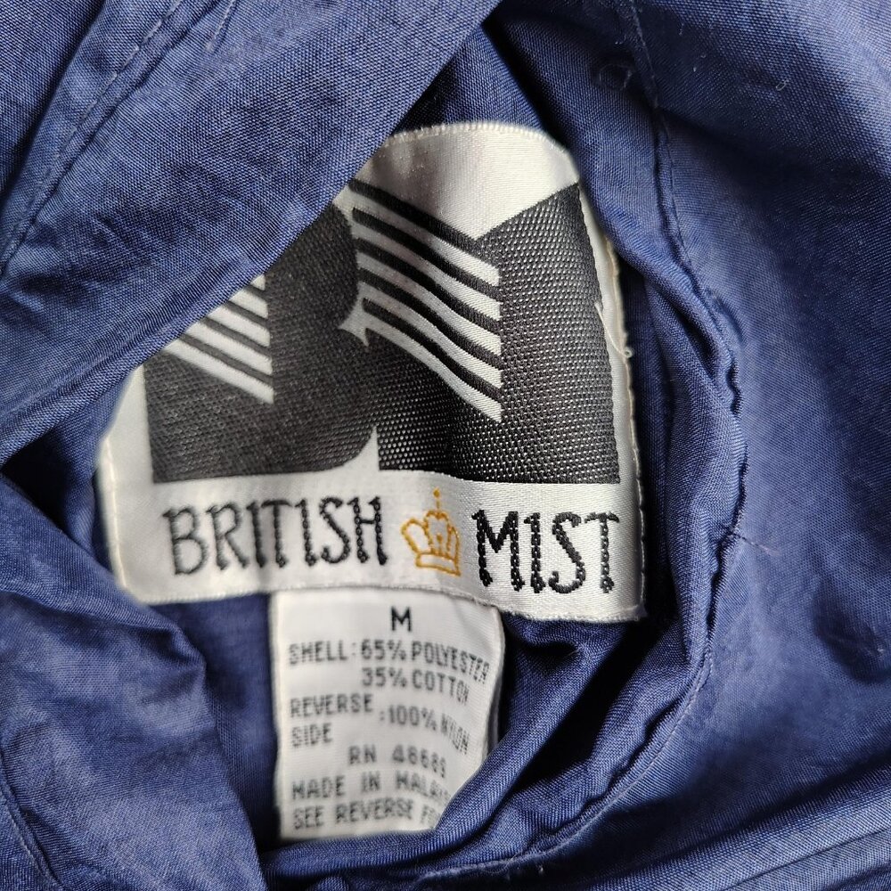British Mist Jacket Mens sz M Hooded Reversible Windbreaker - Picture 3 of 9